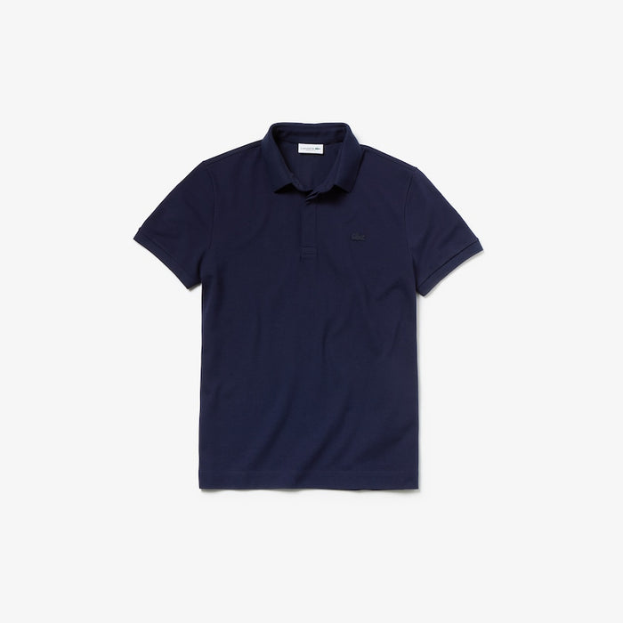 Lacoste Smart Paris Stretch Cotton Pique Polo Shirt - Navy