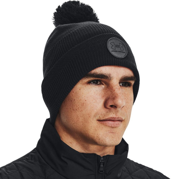 Under Armour ColdGear Infrared Pom Golf Beanie - Black