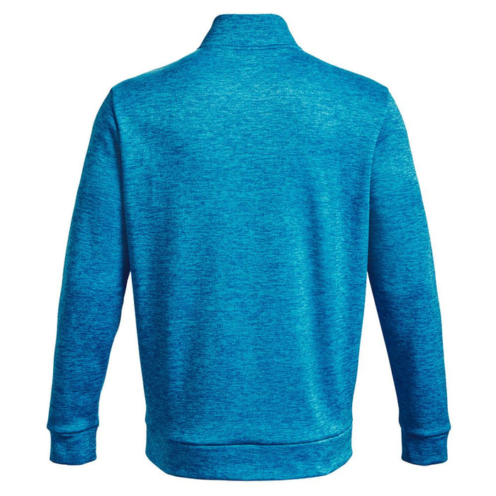 Under Armour Fleece 1/4 Zip Golf Pullover - Capri Blue/Black