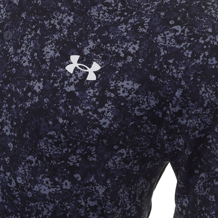 Under Armour Playoff 3.0 Printed Golf Polo - Midnight Navy / Halo Grey