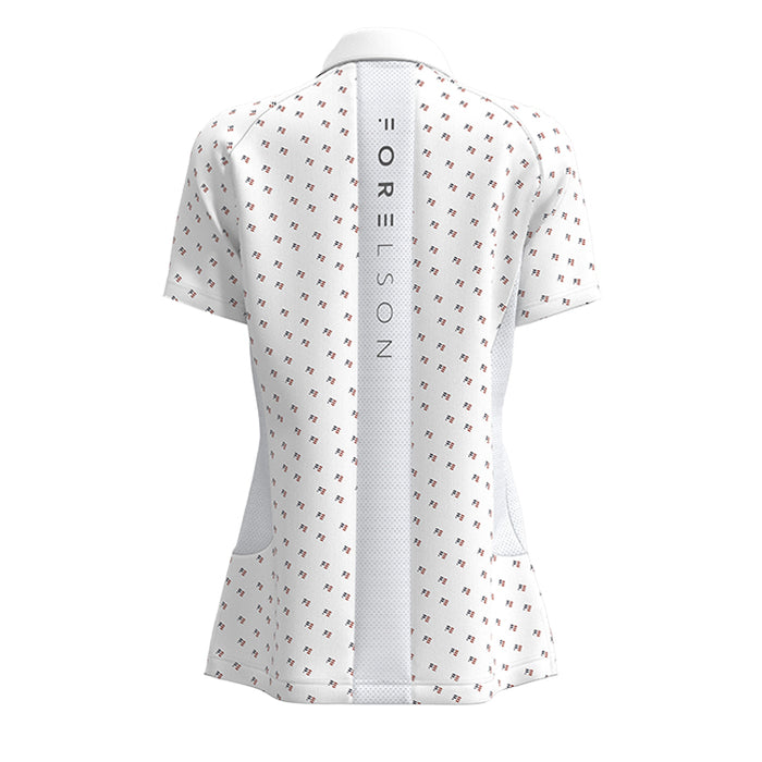 Forelson Varah Button Ladies Golf Polo Shirt - White