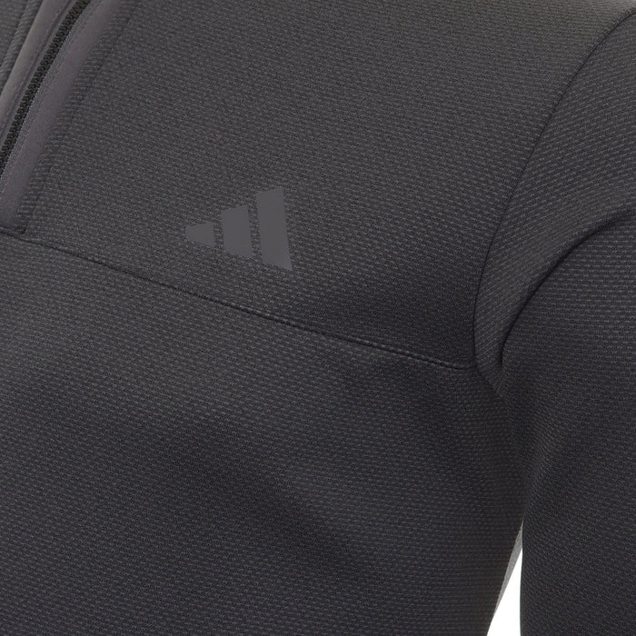 adidas Microdot 1/4 Zip Golf Pullover - Black/White
