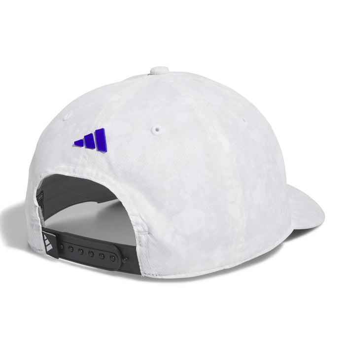 adidas Golf Tour 3-Stripe Print Snapback Cap - White/Grey One