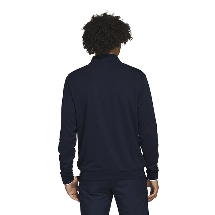 adidas Lightweight 1/4 Zip Golf Pullover - Navy/White