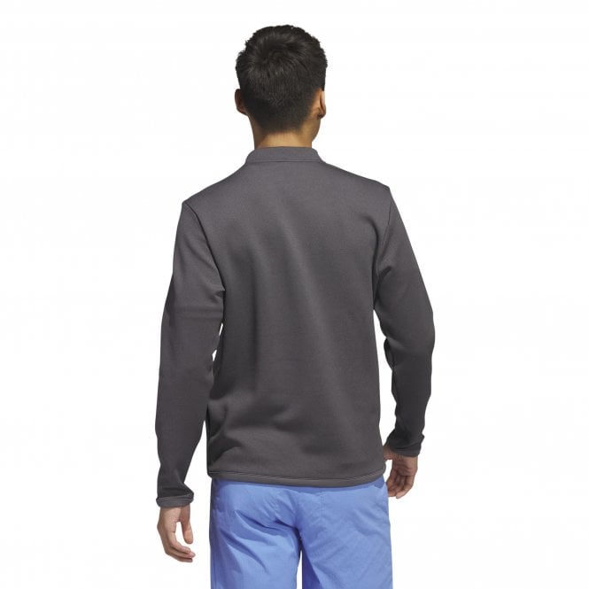 adidas Microdot 1/4 Zip Golf Pullover - Black/White