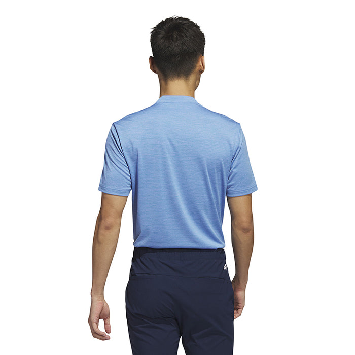 adidas Texture Stripe Golf Polo Shirt - Blue