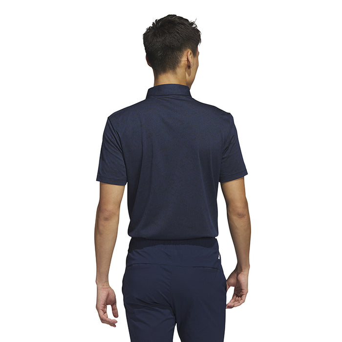 adidas Textured Golf Polo Shirt - Navy/Black