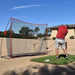 Golf Driving Practice Net - Red/Black in use