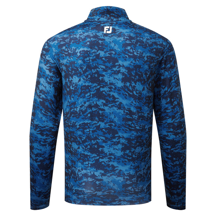 Footjoy Cloud Camo Print Chillout Golf Pullover - Navy