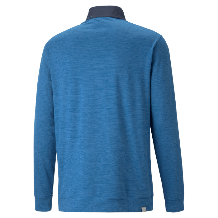 Puma Cloudspun Colourblock 1/4 Zip Golf Pullover - Navy/Blue