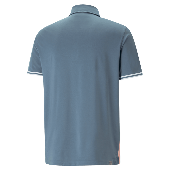 Puma Mattr Track Golf Polo Shirt - Evening Sky/Flamingo Pink