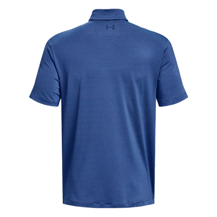 Under Armour Playoff Stripe Golf Polo Shirt - Blue Mirage/Glacier Blue